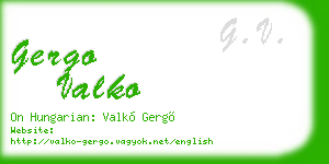 gergo valko business card